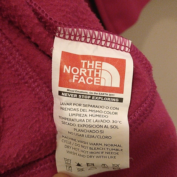 The North Face Pink Fleece Zip Up Sweater - Picture 7 of 14